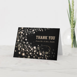 Carte De Remerciements Parties scintillant moderne Star Confetti étincel
