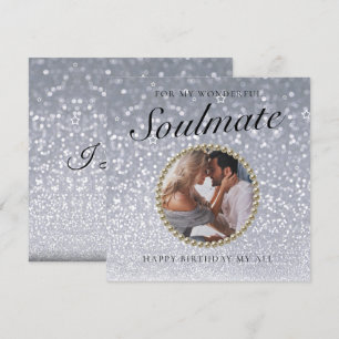 Carte De Remerciements Parties scintillant Photo Romantique Petite amie C