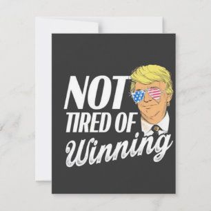 Carte De Remerciements Pas fatigué de gagner Trump Maga jour de l'inaugur