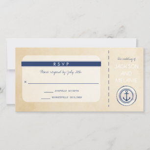 Carte De Remerciements Passe d'embarquement pour bateau de croisière naut