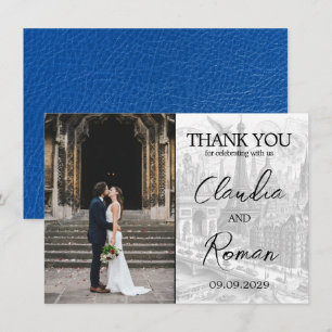 Carte De Remerciements Passeport Royal Blue Paris