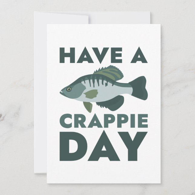 Carte De Remerciements Passez une journée Crappie (Devant)