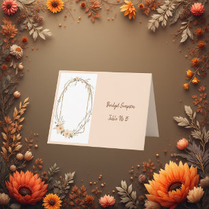 Carte De Remerciements pastel boho Floral wreath Single Guest Siège Card