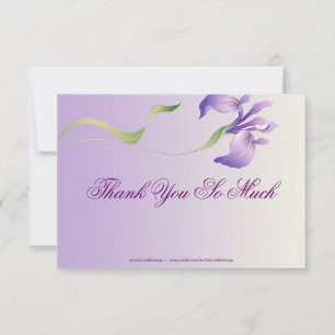 Carte De Remerciements Pastel Lavender Purple Fleur Spa naturel