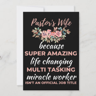 Carte De Remerciements Pasteur's Wife Because Super Amazing Life Changing