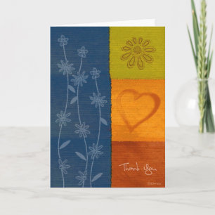 Carte De Remerciements Patchwork Flowers2