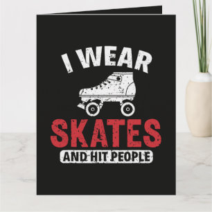 Carte De Remerciements Patinage Derby Roller Patineuse