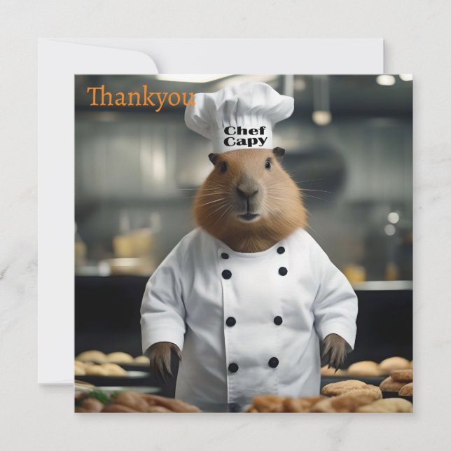 Carte De Remerciements Pâtisserie : La Capybara Culinaire (Devant)
