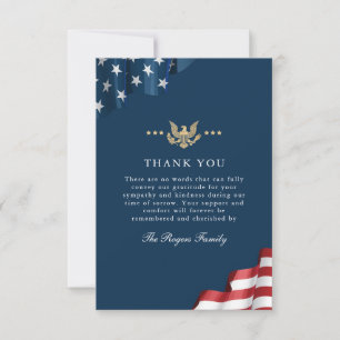 Carte De Remerciements Patriot Flat Thank You Note Card