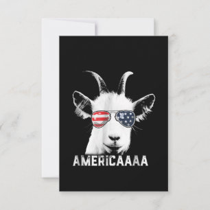 Carte De Remerciements Patriotic Goat Funny