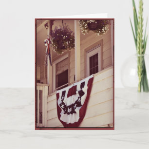 Carte De Remerciements Patriotique American Porch Welcome Home Card