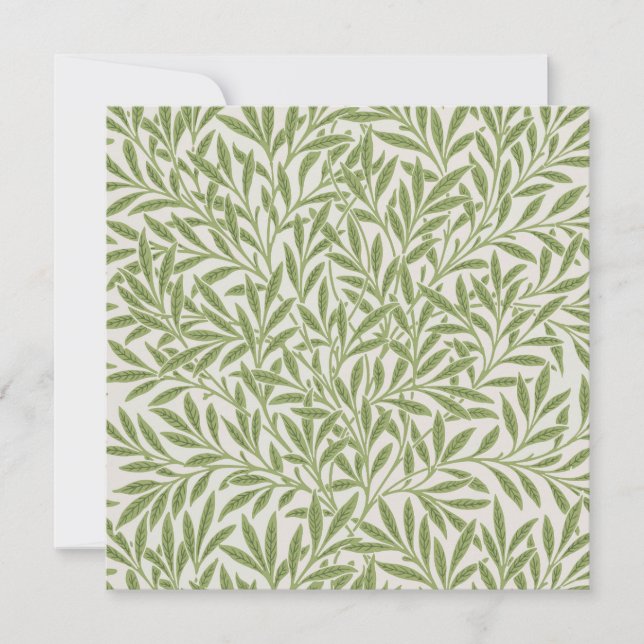 Carte De Remerciements Pattern of green leafy branches  (Devant)