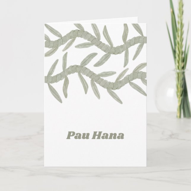 Carte De Remerciements Pau Hana (Devant)