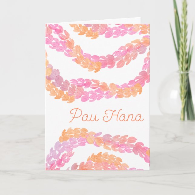 Carte De Remerciements Pau Hana (Devant)