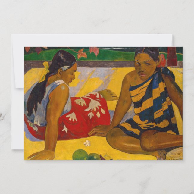 Carte De Remerciements Paul Gauguin - Femmes tahitiennes / Parau Api (Devant)