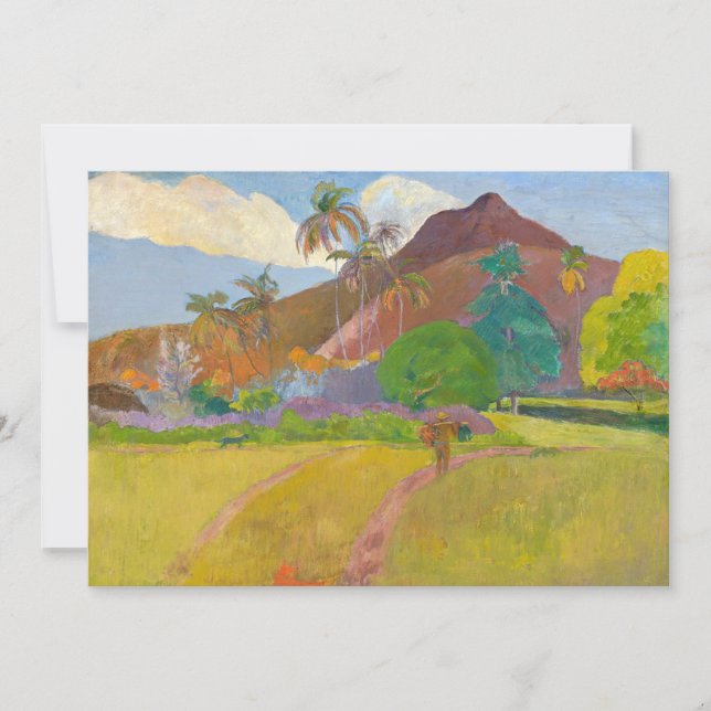 Carte De Remerciements Paul Gauguin - Paysage tahitien (Devant)