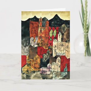 Carte De Remerciements Paul Klee, Ville d'églises,