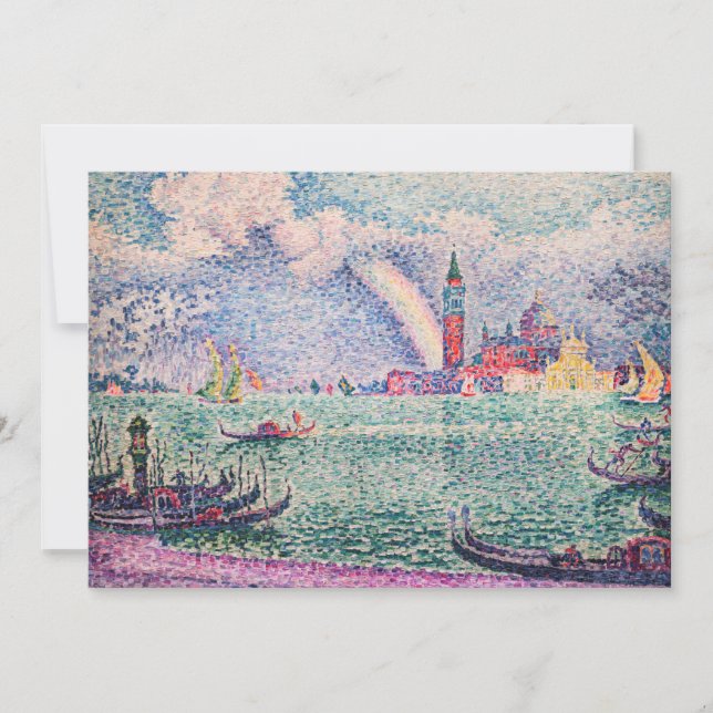 Carte De Remerciements Paul Signac - Arc-en-ciel, Venise (Devant)