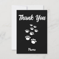 Paw de chien Traces personnalisées noir et blanc