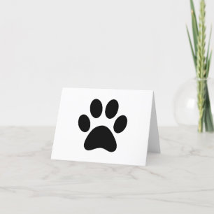 CARTE DE REMERCIEMENTS PAW PRINT