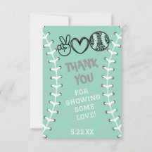 Peace Love Softball Anniversaire