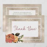 Peach Mimosa Blooms Gold Floral Mariage