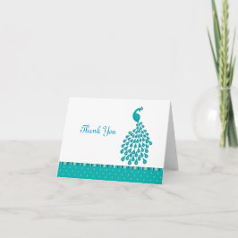 Carte de remerciements Peacock