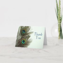 Carte de remerciements Peacock Feather