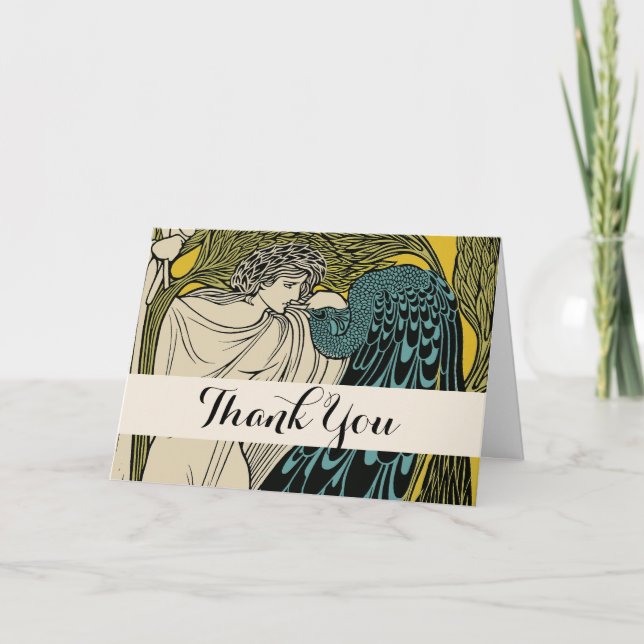 Carte De Remerciements Peacock Fine Art Bird Nouveau (Devant)