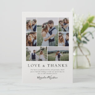 Carte De Remerciements Pearl Shimmer Photo Love and Thanks Mariage