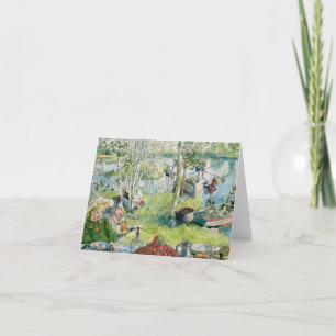 Carte De Remerciements Pêche à l'arc par Carl Larsson