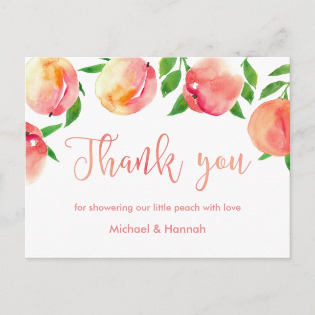 carte de remerciements pêche, petit baby shower pê (Devant)