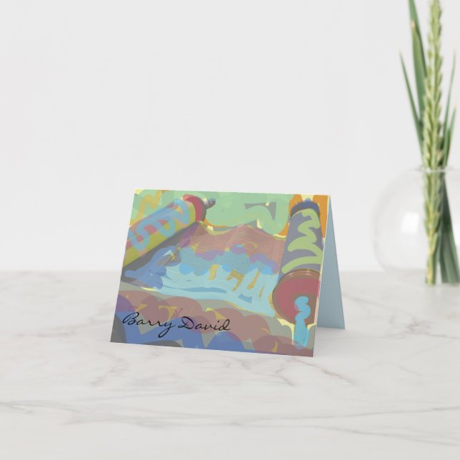 Carte de remerciements PEINT de bat mitzvah de (Devant)