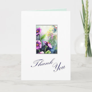 Carte De Remerciements Peinture de fleurs _carte de remerciements_