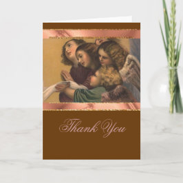 Carte De Remerciements Peinture des anges vintages