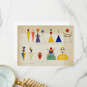 Carte De Remerciements Peinture Figurines par Wassily Kandinsky