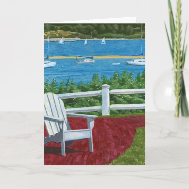 Carte De Remerciements Peinture sur chaise Adirondack (Devant)
