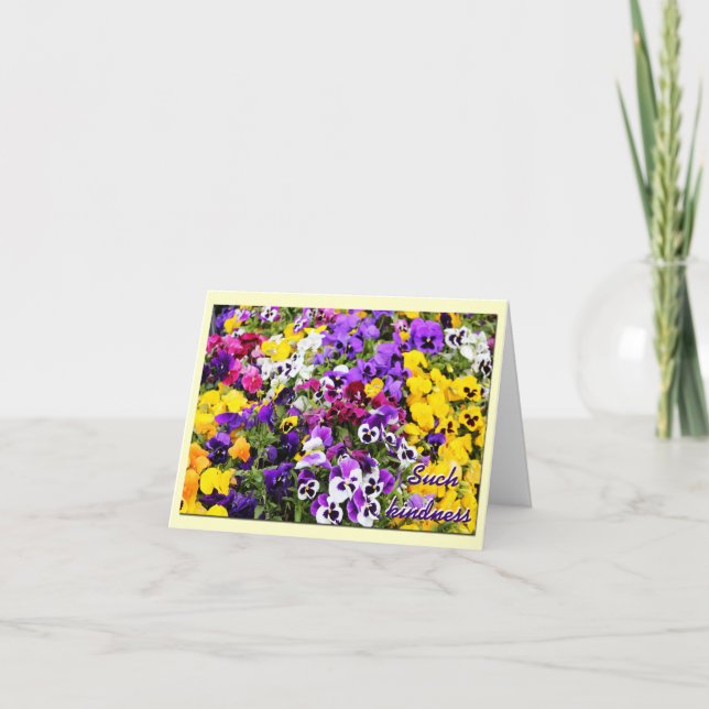 Carte de remerciements--Pensées (Devant)