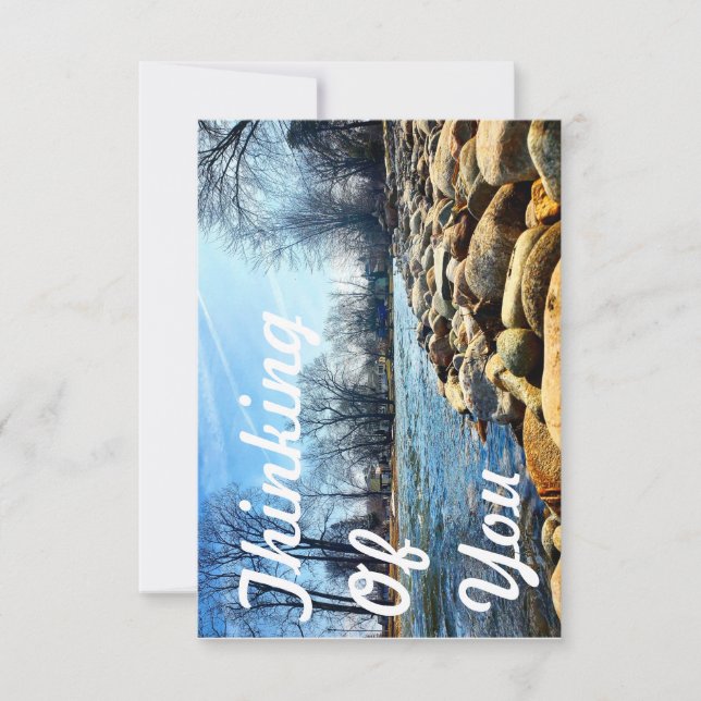 Carte De Remerciements Penser à vous (près de la rivière) (Devant)