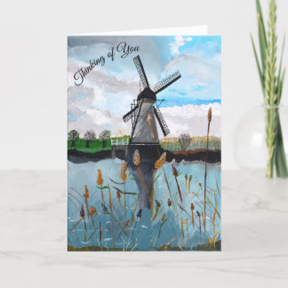 Carte De Remerciements "Penser à vous" - Windmill - Wishing You Joy