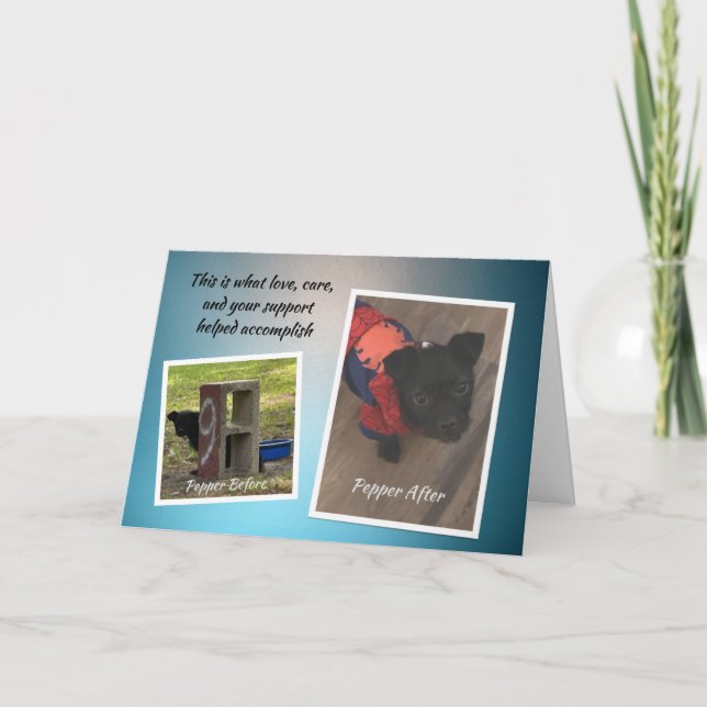 Carte de remerciements Pepper JCAPL (Devant)