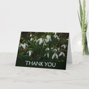 Carte De Remerciements Perce-neige I (Galanthus) Fleurs blanches de print