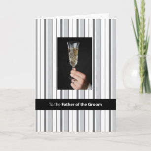 Carte De Remerciements Père du marié, Remerciements Toast au Champagne, N