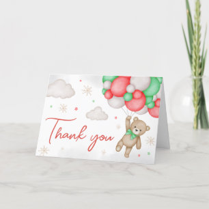 Carte De Remerciements Père Noël Baby Christmas Baby shower