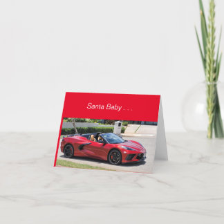 Carte De Remerciements Père Noël Baby. . . Corvette