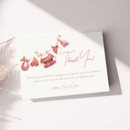 Carte De Remerciements Père Noël Baby Red Clothes Baby shower garçon d'hi