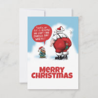 Père Noël et Elf Drôle Drôle