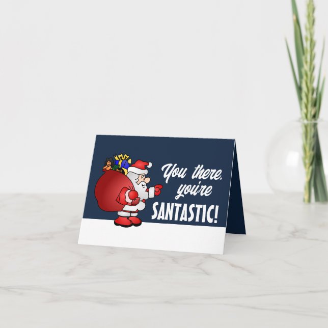 Carte De Remerciements Père Noël, Vous êtes fantastique, Client saisonnie (Devant)