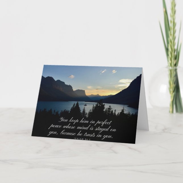 Carte De Remerciements Perfect Peace Isaiah 26:3 Poster (Devant)