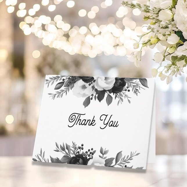 Carte De Remerciements Personalized Floral Wedding Thank You Notes (Créateur téléchargé)